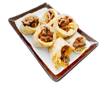 青花椒豬肉片蛋餅