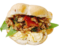 塔香辣豬嫩蛋亞朵包